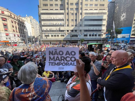 Ato público em São Paulo contra Marco Temporal